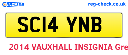 SC14YNB are the vehicle registration plates.