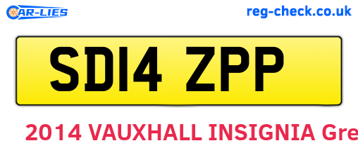 SD14ZPP are the vehicle registration plates.