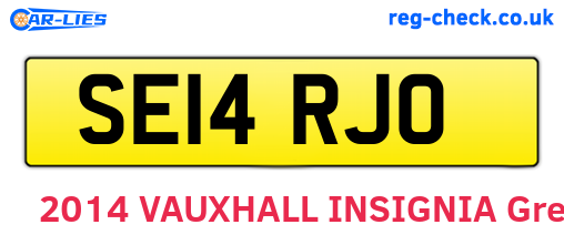 SE14RJO are the vehicle registration plates.