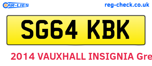 SG64KBK are the vehicle registration plates.