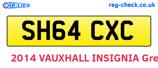 SH64CXC are the vehicle registration plates.