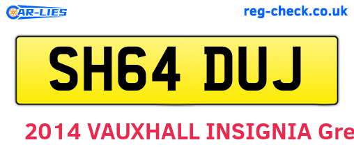 SH64DUJ are the vehicle registration plates.
