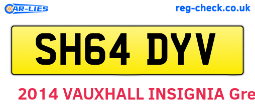 SH64DYV are the vehicle registration plates.
