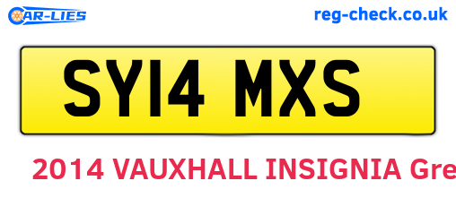 SY14MXS are the vehicle registration plates.