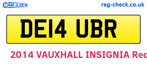 DE14UBR are the vehicle registration plates.