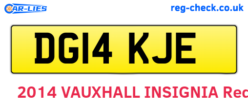 DG14KJE are the vehicle registration plates.