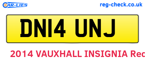 DN14UNJ are the vehicle registration plates.