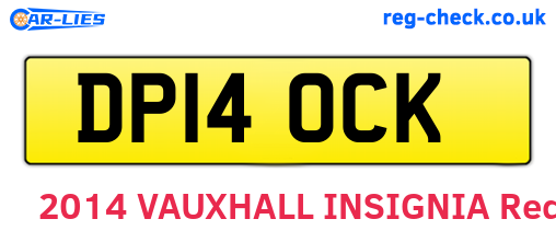DP14OCK are the vehicle registration plates.