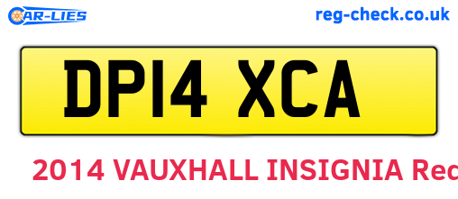DP14XCA are the vehicle registration plates.