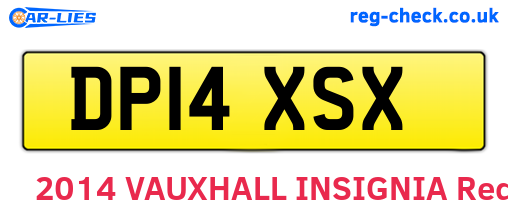 DP14XSX are the vehicle registration plates.
