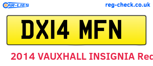 DX14MFN are the vehicle registration plates.