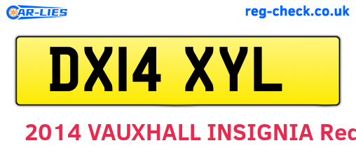 DX14XYL are the vehicle registration plates.