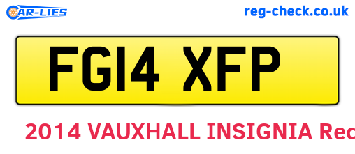 FG14XFP are the vehicle registration plates.