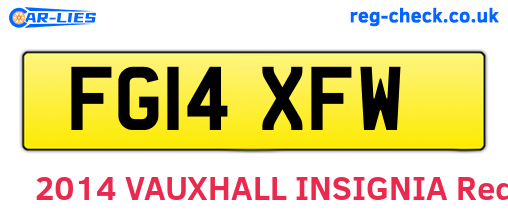 FG14XFW are the vehicle registration plates.