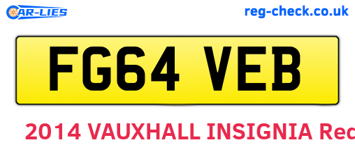 FG64VEB are the vehicle registration plates.