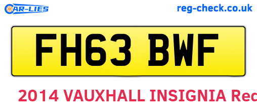 FH63BWF are the vehicle registration plates.
