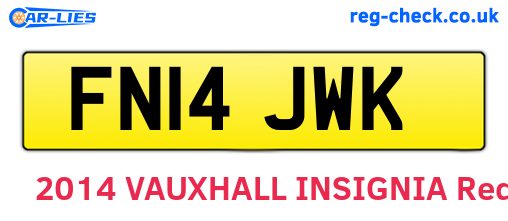 FN14JWK are the vehicle registration plates.