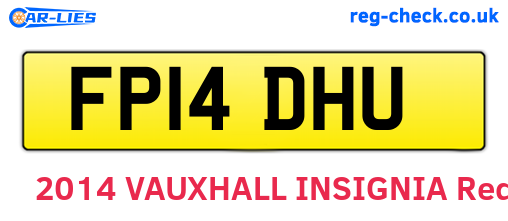FP14DHU are the vehicle registration plates.
