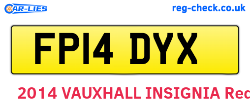 FP14DYX are the vehicle registration plates.