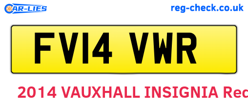 FV14VWR are the vehicle registration plates.
