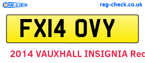 FX14OVY are the vehicle registration plates.