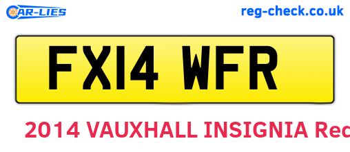 FX14WFR are the vehicle registration plates.