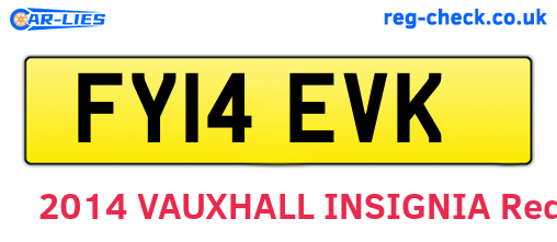 FY14EVK are the vehicle registration plates.