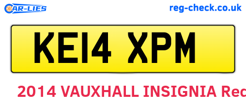 KE14XPM are the vehicle registration plates.