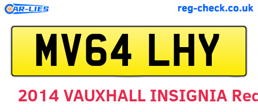 MV64LHY are the vehicle registration plates.