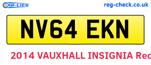 NV64EKN are the vehicle registration plates.