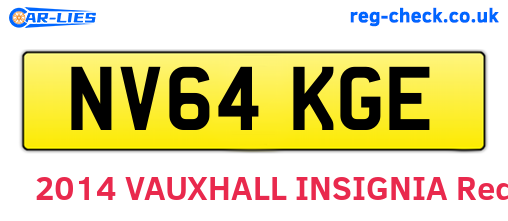 NV64KGE are the vehicle registration plates.