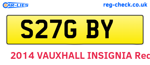 S27GBY are the vehicle registration plates.
