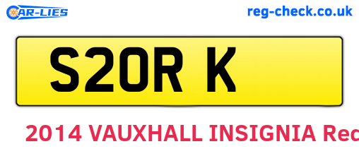 S2ORK are the vehicle registration plates.