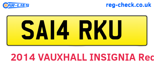 SA14RKU are the vehicle registration plates.