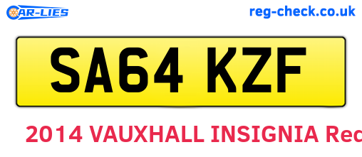 SA64KZF are the vehicle registration plates.