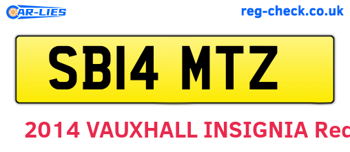 SB14MTZ are the vehicle registration plates.