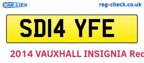 SD14YFE are the vehicle registration plates.