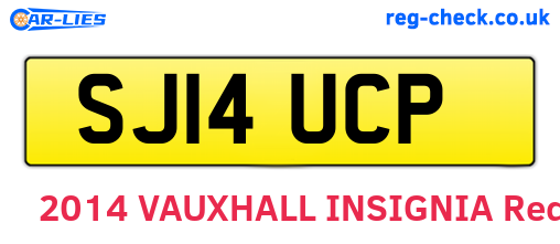 SJ14UCP are the vehicle registration plates.
