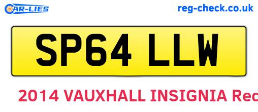 SP64LLW are the vehicle registration plates.