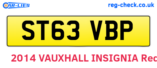 ST63VBP are the vehicle registration plates.