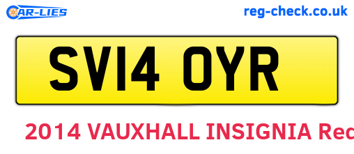 SV14OYR are the vehicle registration plates.