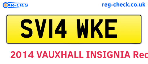 SV14WKE are the vehicle registration plates.