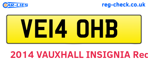 VE14OHB are the vehicle registration plates.