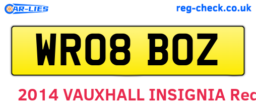 WR08BOZ are the vehicle registration plates.