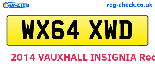 WX64XWD are the vehicle registration plates.