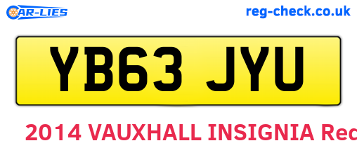 YB63JYU are the vehicle registration plates.