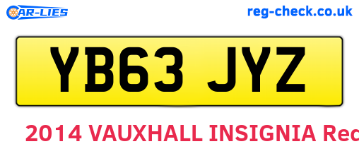 YB63JYZ are the vehicle registration plates.