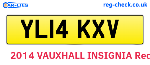 YL14KXV are the vehicle registration plates.