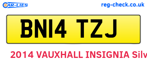 BN14TZJ are the vehicle registration plates.