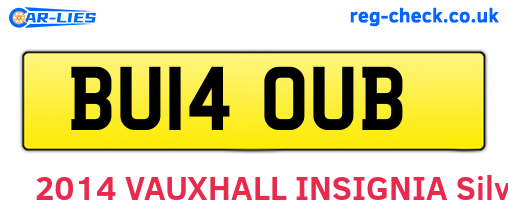 BU14OUB are the vehicle registration plates.